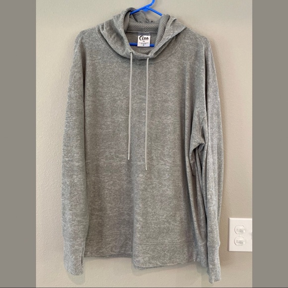Zyia Textured Cowl Neck Hoodie - Picture 1 of 1